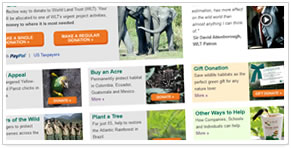 World Land Trust donate page
